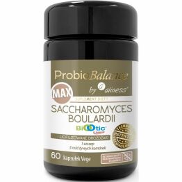ProbioBalance MAX Saccharomyces Boulardii 5 mld. Żywych Komórek Bakterii 60 Kapsułek - Aliness