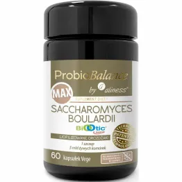 ProbioBalance MAX Saccharomyces Boulardii 5 mld. Żywych Komórek Bakterii 60 Kapsułek - Aliness