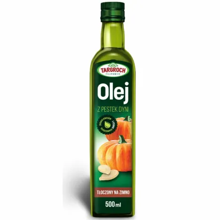 Olej z Pestek Dyni Tłoczony na Zimno, Omega 6 i 9 500 ml - Targroch