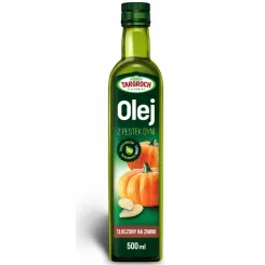 Olej z Pestek Dyni Tłoczony na Zimno, Omega 6 i 9 500 ml - Targroch
