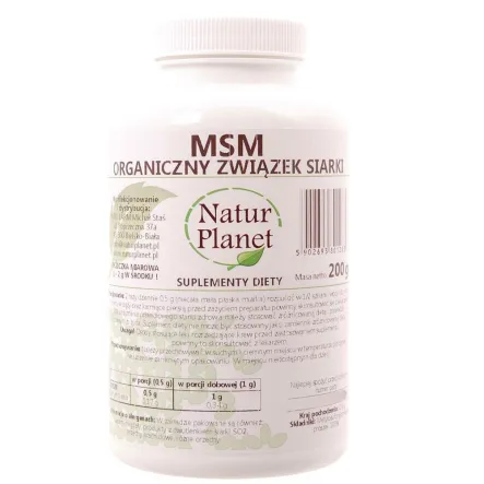 MSM Organiczny Związek Siarki 200 g Natur Planet 