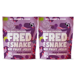 2 x Żelki Owocowe Fred The Snake CZARNA PORZECZKA BIO 30 g - Diet-Food Kids