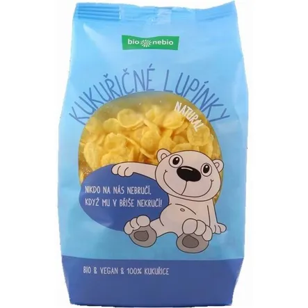 Płatki Kukurydziane Bez Dodatku Soli i Cukru Bio 200 g - Bio Nebio (data: 10.09.2025)
