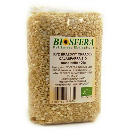 Ryż Brązowy Calasparra Bio 400 G - Biosfera