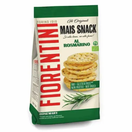 Krążki Kukurydziane z Rozmarynem Bezglutenowe Bio 50 g - Fiorentini