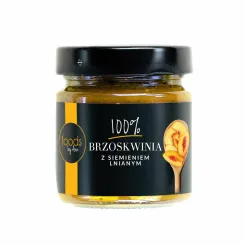 Dżem 100% Brzoskwinia z Siemieniem Lnianym 200 g - Foods by Ann