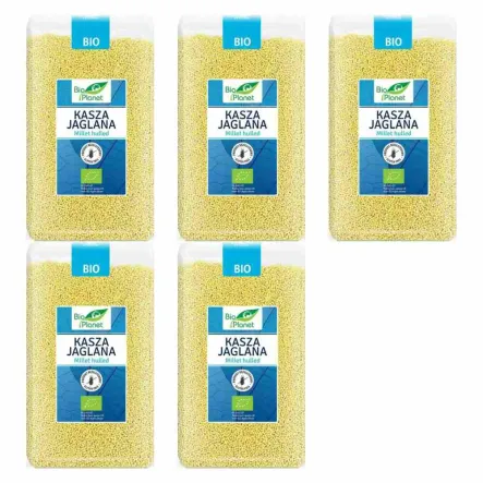 Zestaw 5 x Kasza Jaglana Bezglutenowa Bio 1 kg - Bio Planet