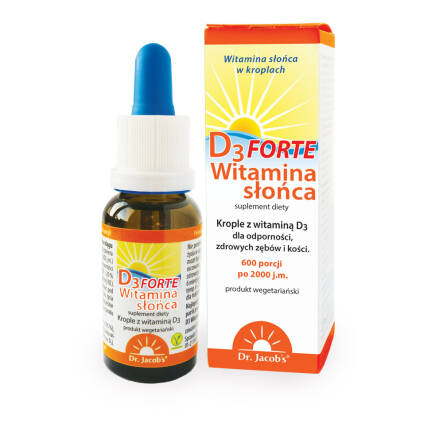 Witamina Słońca D3 Forte 20 ml - Dr Jacobs 
