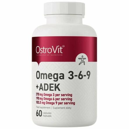 Omega 3-6-9+ ADEK 60 Kapsułek - OstroVit