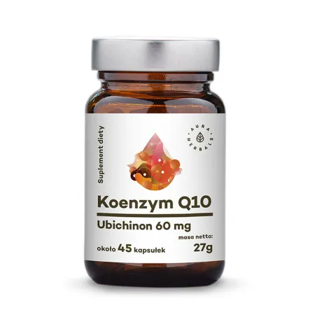 Koenzym Q10 Ubichinon 60 mg Kapsułek 45 sztuk 27 g Aura Herbals