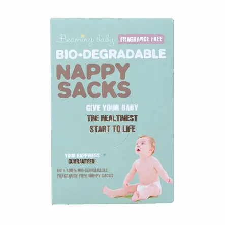 Biodegradowalne Bezzapachowe Worki na Zużyte Pieluszki 60 sztuk Beaming Baby