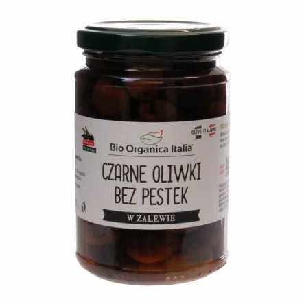 Oliwki Czarne Bez Pestek Bio 280 g (160 g) - Bio Organica Italia