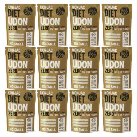12 x Makaron Konjac Udon Bezglutenowy  270 g (200g) - Diet-Food