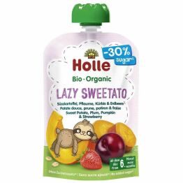 Mus Batat, Śliwka, Dynia, Truskawka Bez Dodatku Cukru Bezglutenowy Demeter Bio 100 g - Holle
