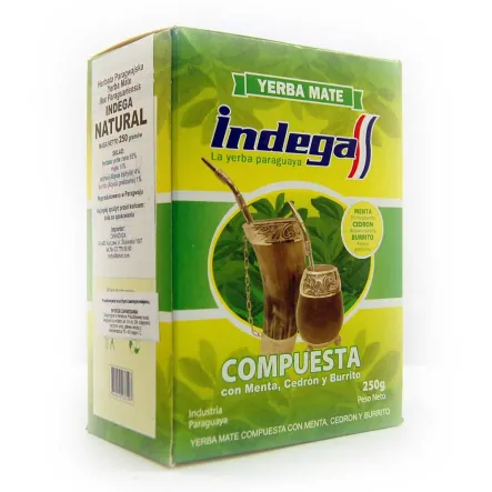 Yerba Mate Indega Compuesta Natural 250 G