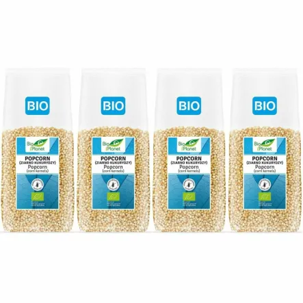 4 x Popcorn Ziarno Kukurydzy Bezglutenowe Bio 1 kg - Bio Planet