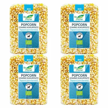 4 x Popcorn Ziarno Kukurydzy Bio 1 kg Bio Planet
