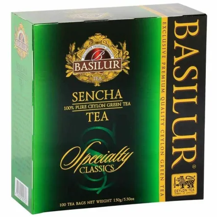 Herbata Zielona Sencha 100 Saszetek (150 g) - Basilur