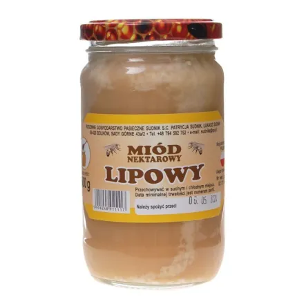 Miód Lipowy 500 g - Pasieka Sudnik