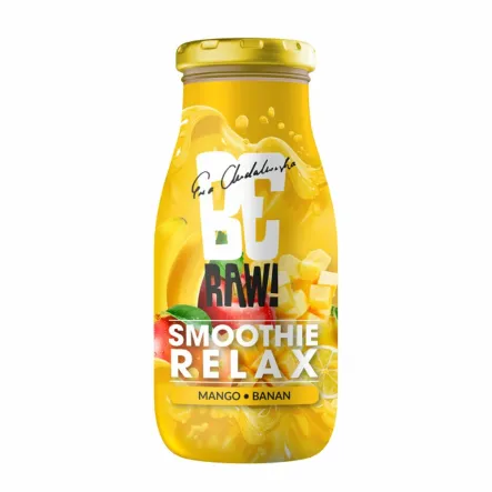 BeRaw Smoothie Relax Mango Banan 250 ml Purella - Przecena Krótka Data Minimalnej Trwałości