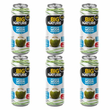 6 x Woda Kokosowa 520 ml - Big Nature