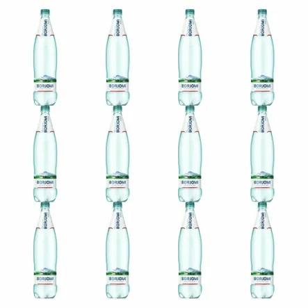 12 x Naturalna Woda Mineralna Naturalnie Wysoko Nasycona CO2 Wysoko Zmineralizowana PET 1 l - Borjomi