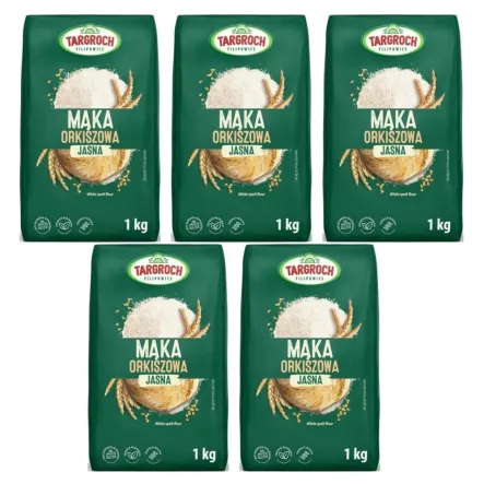 5 x Mąka Orkiszowa Jasna 1 kg - Targroch