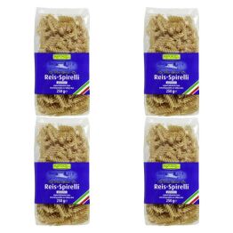4 x Makaron Ryżowy Razowy Świderki Bezglutenowy Bio 250 g - Rapunzel