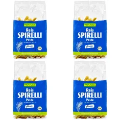 4 x Makaron Ryżowy Razowy Świderki Bezglutenowy Bio 250 g - Rapunzel