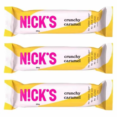 3 x Krokant Migdałowy w Czekoladzie Mlecznej Crunchy Caramel 28 g - Nicks