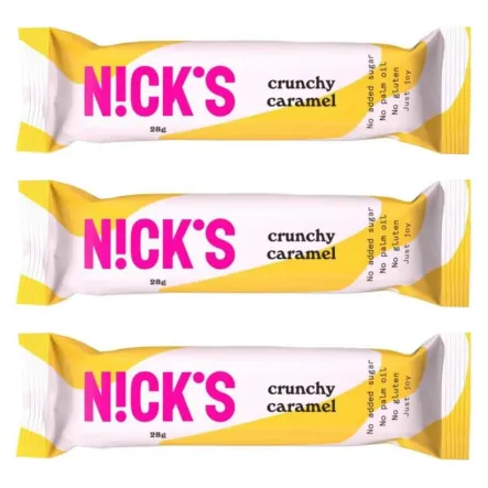 3 x Krokant Migdałowy w Czekoladzie Mlecznej Crunchy Caramel 28 g - Nicks