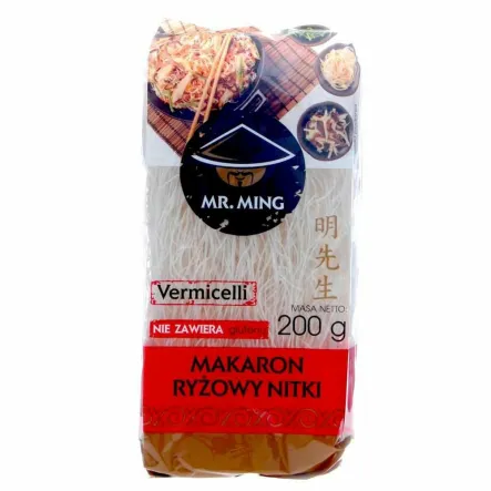 Makaron Ryżowy NITKA VERMICELLI 200 g -  Mr. Ming