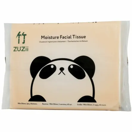 Chusteczki Bambusowe z Balsamem 40 szt Zuzii