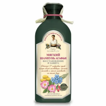 Szampon Ziołowy Włosy Farbowane i Zniszczone 350 ml - Agafji - Wyprzedaż