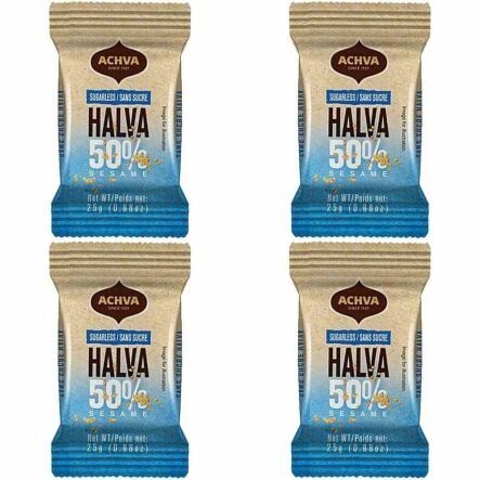 4 x Chałwa Waniliowa Bez Dodatku Cukru 25 g - Achva