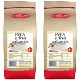2 x Mąka Żytnia Pełnoziarnista Typ 2000 1 kg - Młyn Niedźwiady