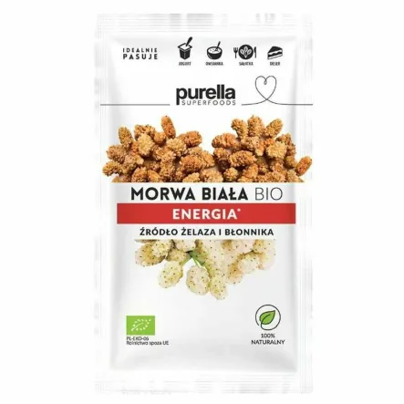Morwa Biała Suszone Owoce Bio 45 g - Purella