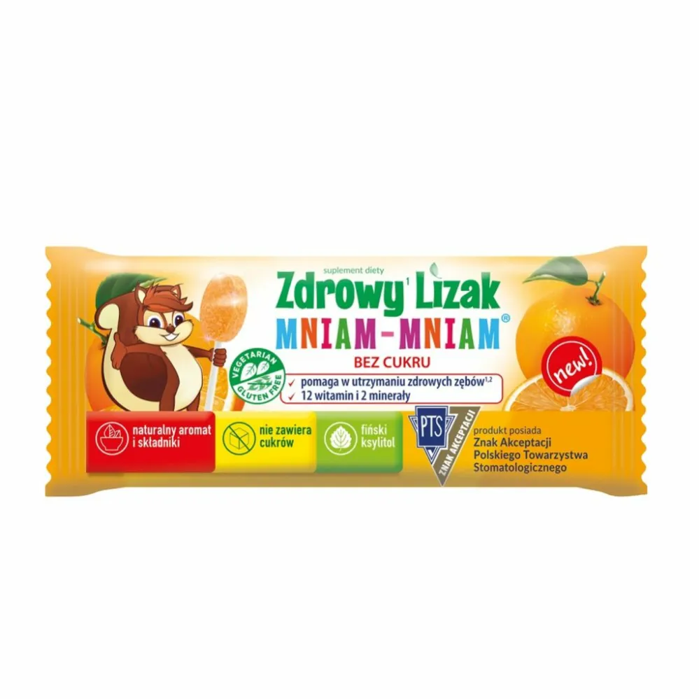 Zdrowy Lizak Mniam - Mniam POMARAŃCZA Łezka - Starpharma