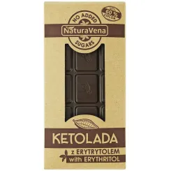 KETOLADA Czekolada Gorzka 60% z Erytrytolem 100 g - NaturAvena