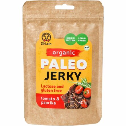 Suszona Wołowina Paleo z Pomidorami i Papryką Bezglutenowa Bio 50 g - SirLoin