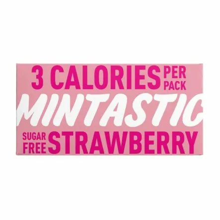Pastylki  z Erytrytolem Cukierki do Ssania Truskawkowe 25 g - Mintastic