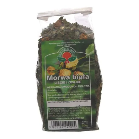 Herbatka Owocowo - Ziołowa Morwa Biała (Liście i Owoce) 50 g - Natura Wita
