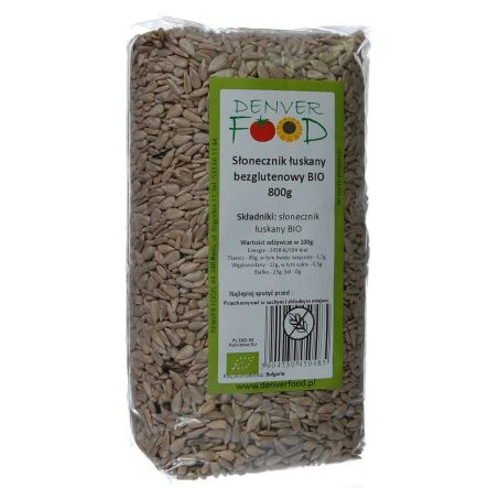 Słonecznik Łuskany Bezglutenowy Bio 800 g - Denver