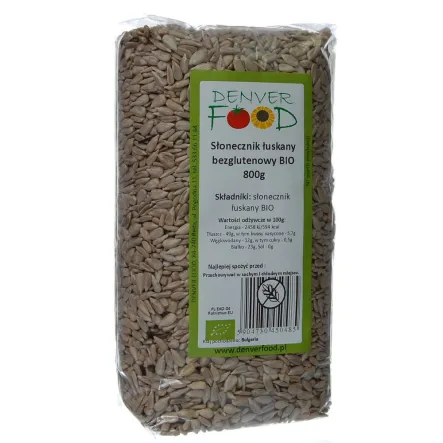 Słonecznik Łuskany Bezglutenowy Bio 800 g - Denver