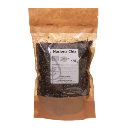 Nasiona Chia (Szałwii Hiszpańskiej) 500 g - Natur Planet