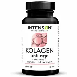 Kolagen ANTI-AGE + Kwas Hialuronowy + Witamina C  120 Tabletek - Intenson