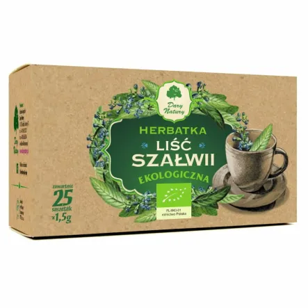 Liść Szałwii Eko 37,5 g (25 x1,5 g) - Dary Natury