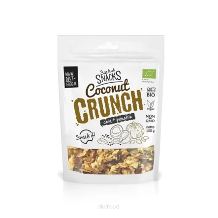 Coconut Crunch z Chia i Dynią Bio 150 g Diet Food - Przecena Krótka Data Minimalnej Trwałości