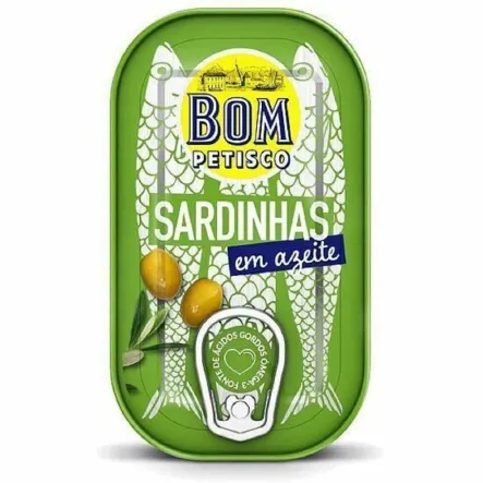 Sardynki Portugalskie w Oliwie z Oliwek 120 g (84 g) - Bom Petisco