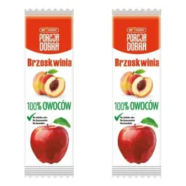 2 x Przekąska Jabłko and  Brzoskwinia Bez Dodatku Cukru 16 g - Porcja Dobra